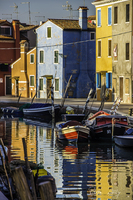 soleil couchant. Burano