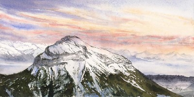 Chamechaude, soleil levant