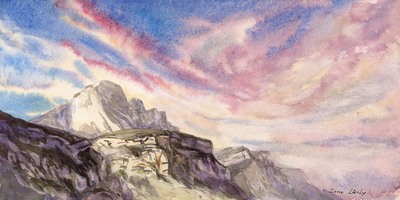 Dent de Crolles, soleil couchant