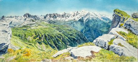 Le Mont Blanc vu du Marteau