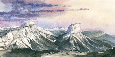 Mont Aiguille, soleil levant